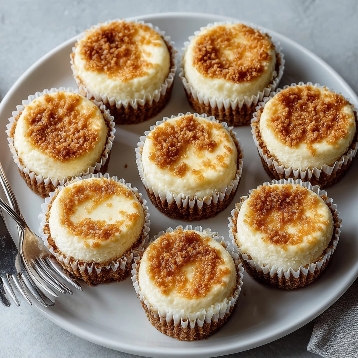 Gluten-Free Mini Cheesecakes topped with strawberries and whipped cream, ready for a summer party treat.