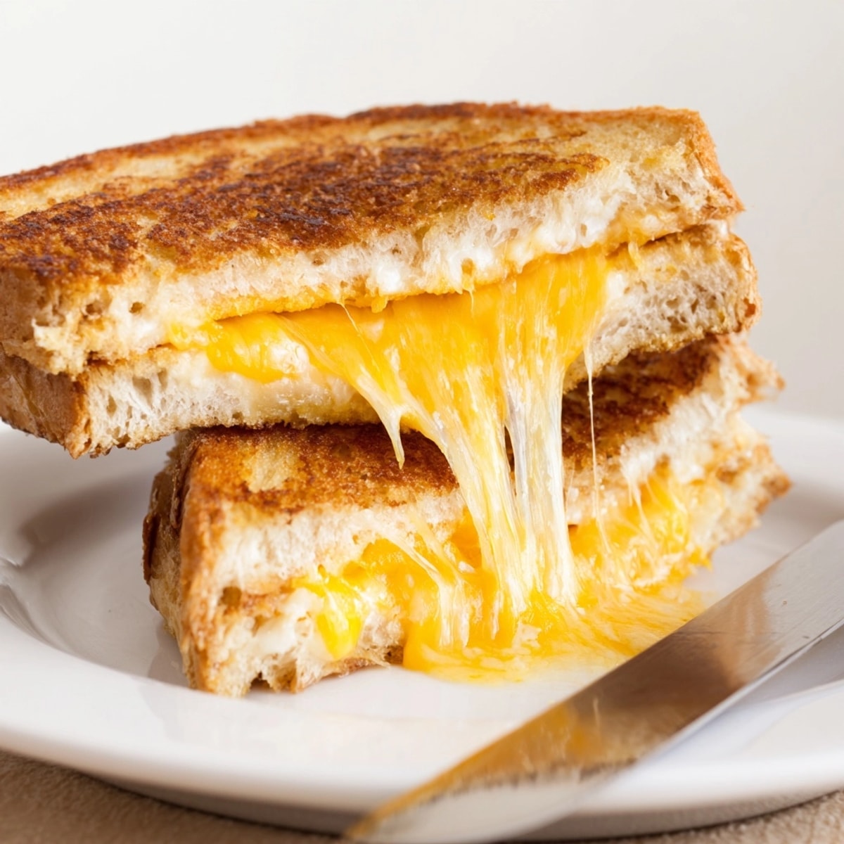 Imagine a golden-brown and crispy Grilled Cheese Sandwich, melted cheese oozing with cheesy perfection.