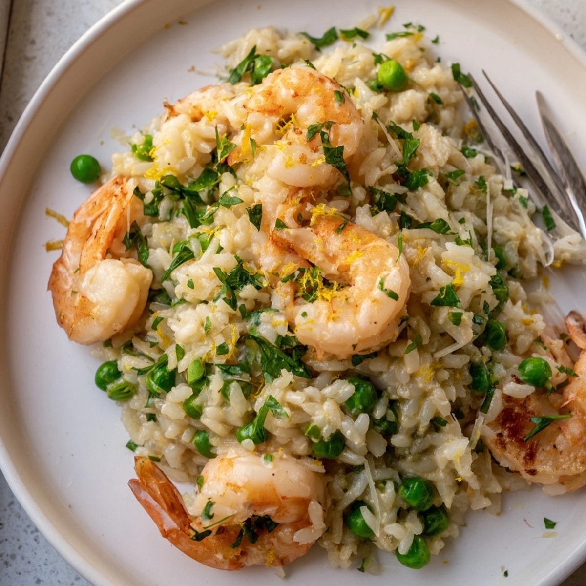 Golden Shrimp Parmesan Rice Skillet: A warm, cheesy Italian-American comfort food dish.