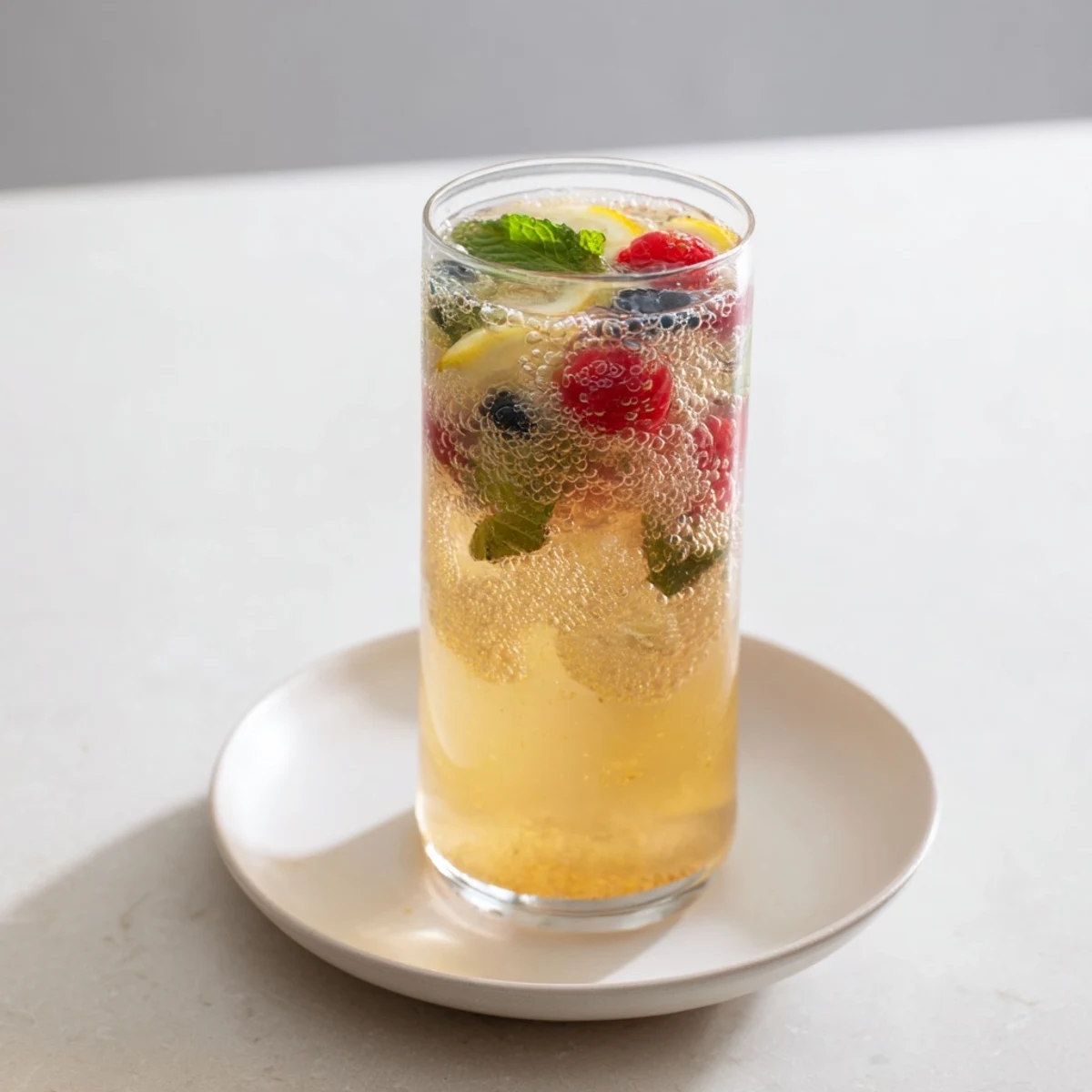 Deliciously tangy kombucha-style drinks infused with citrus and aromatic herbs.