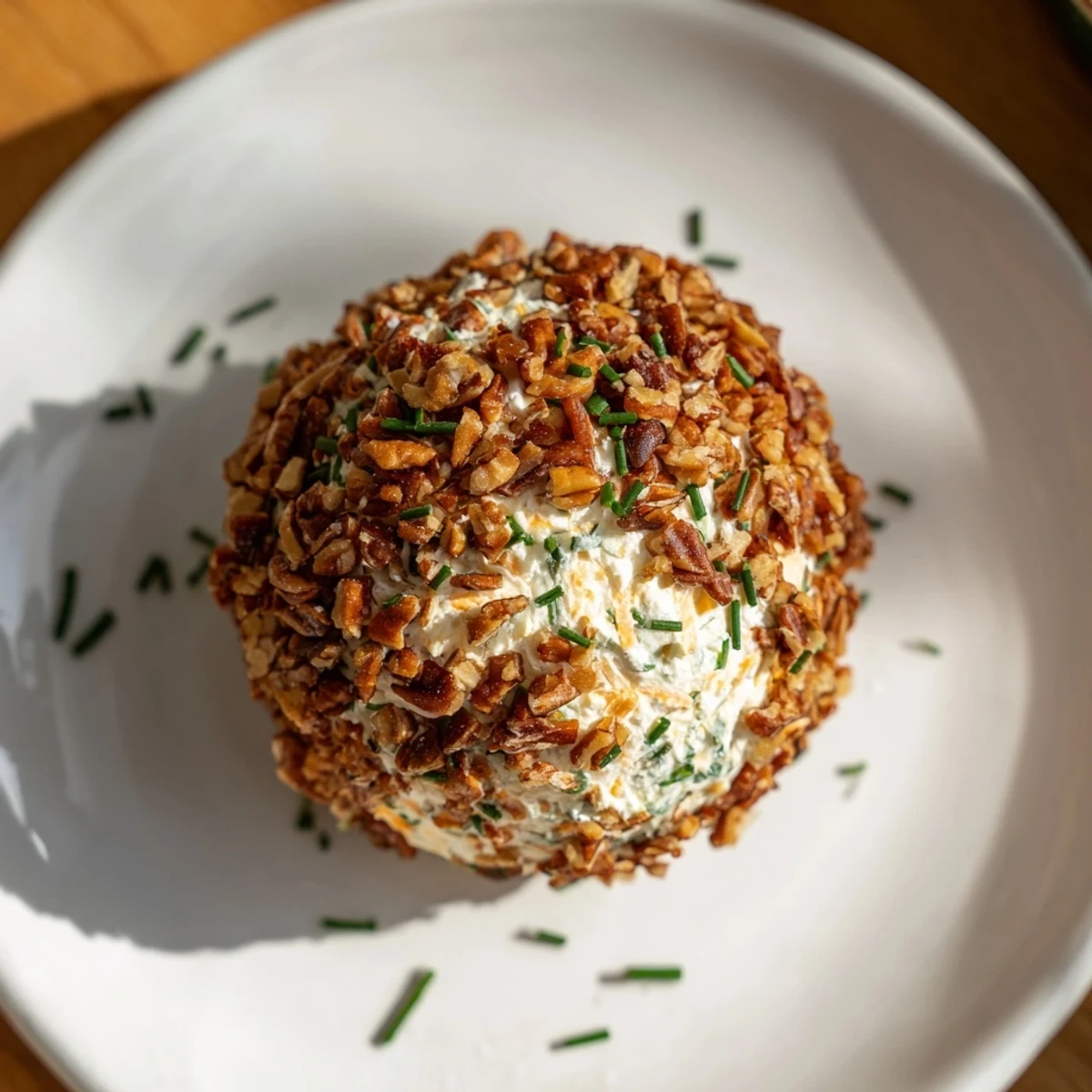 This creamy, homemade classic cheese ball with ranch, ready to be served with crackers tonight.
