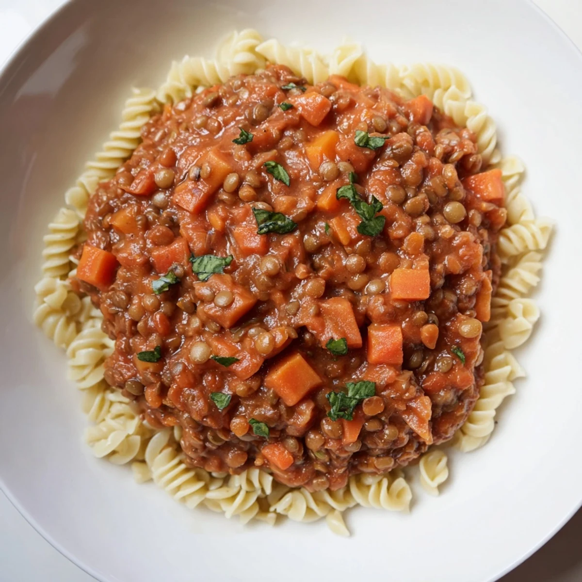 Creamy Tomato Basil Lentils