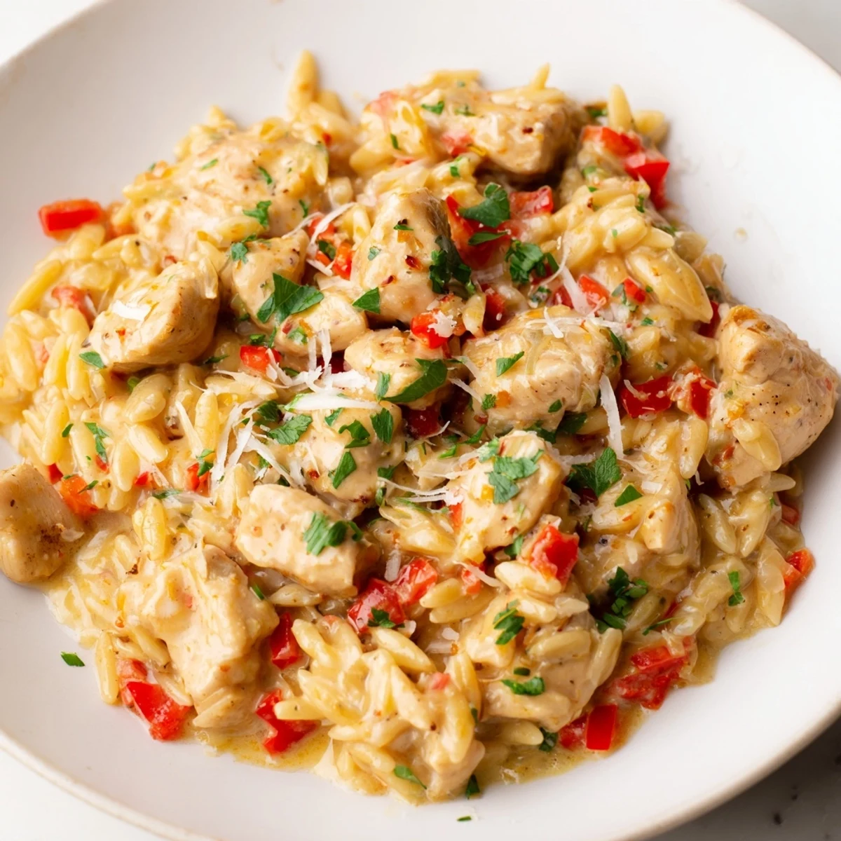 Cajun Chicken Alfredo Orzo