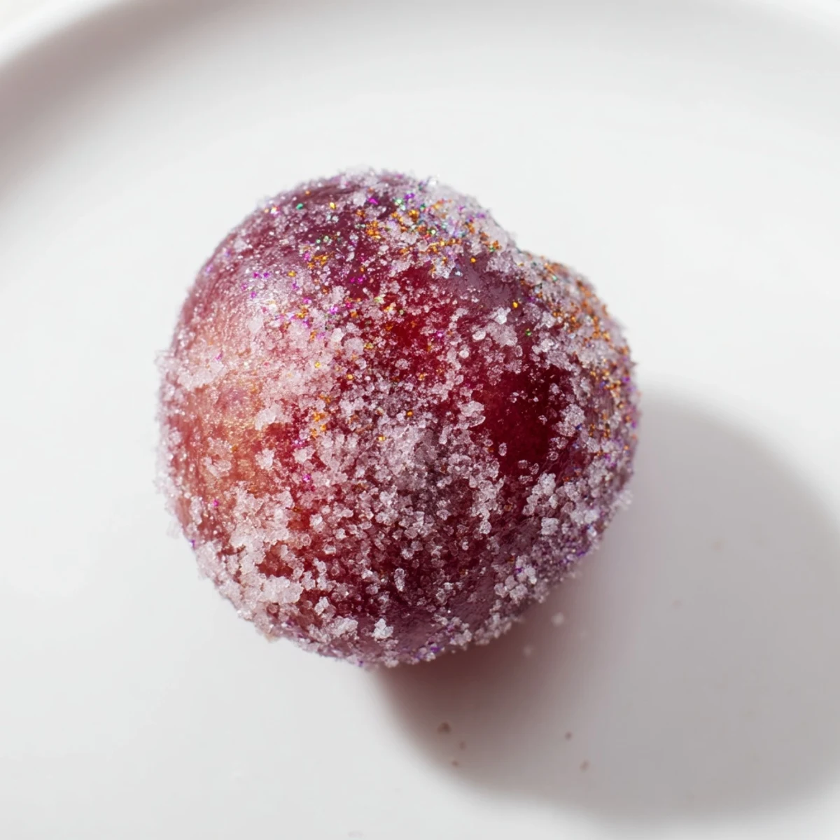 Icy, sugared Quick Festive Frozen Grape Treats displayed on a baking sheet, ready for a refreshing, healthy treat.
