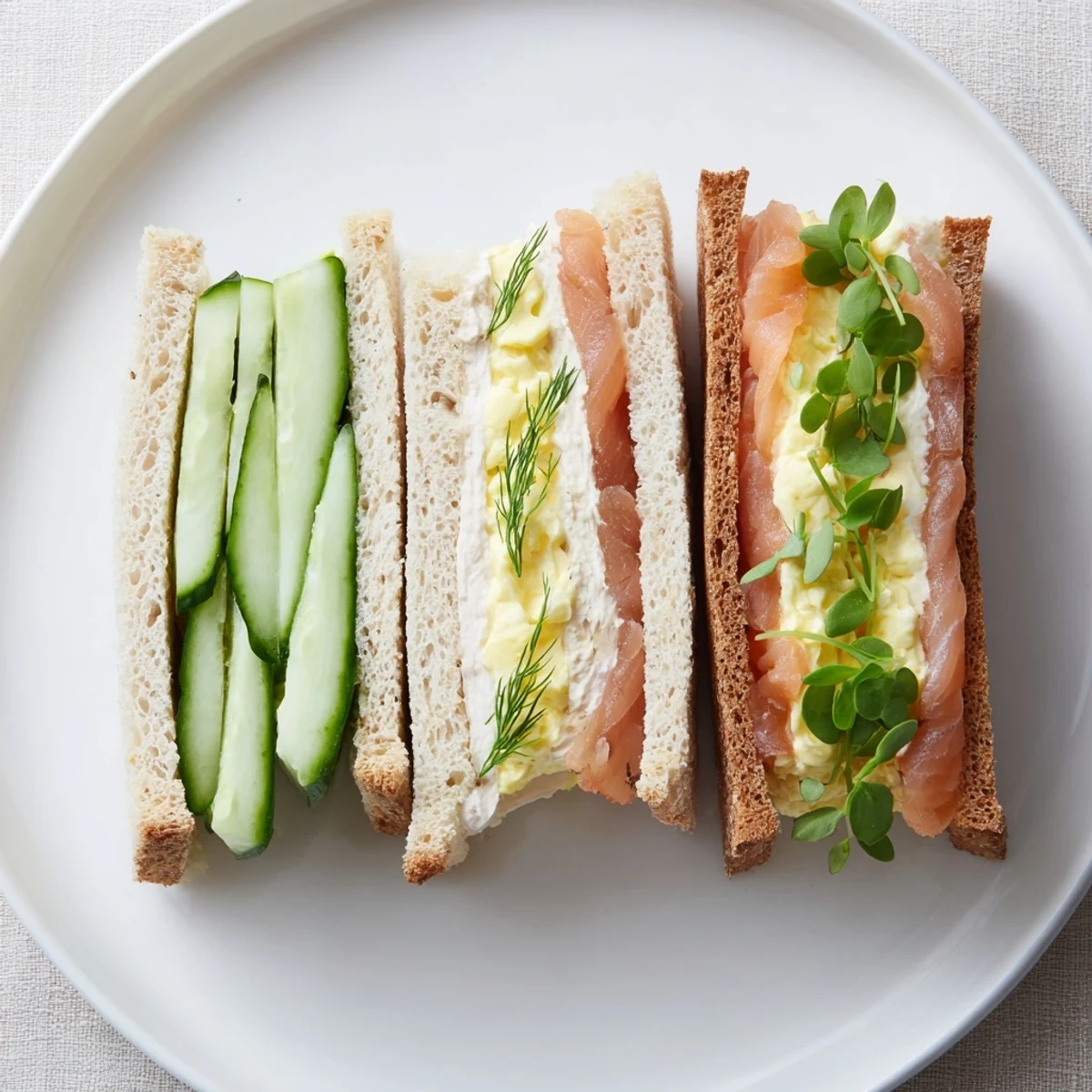 A tiered platter of Castle Feast Royal Tea Party Sandwiches, showcasing colorful finger foods.