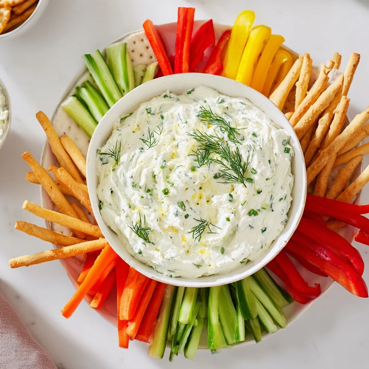 Creamy Reindeer Antler Spread: A festive platter showcasing colorful veggies artfully arranged for the holidays.