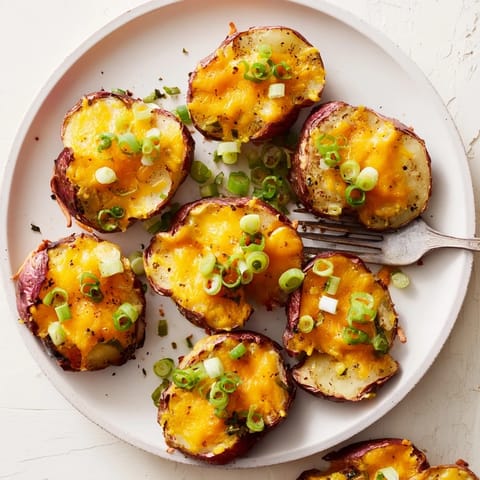 Golden-brown Smashed Green Onion Potato Bombs, perfect for sharing as a tasty appetizer.  