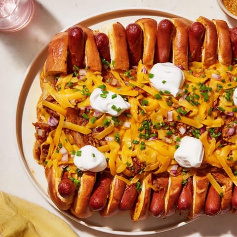 Chili Dog Cheesy Bake