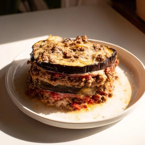 Moussaka Beef Eggplant Layers