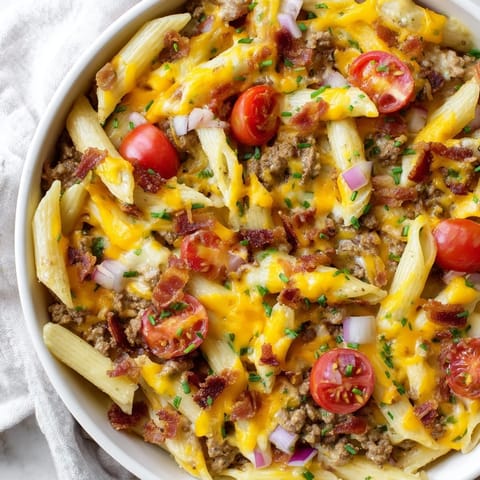 Bacon Cheeseburger Pasta Bake