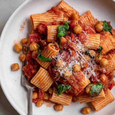 Spicy Arrabbiata Chickpea Pasta