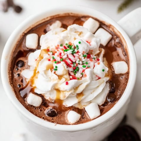 A cozy image detailing a Reindeer Hot Cocoa Bar, ready to be enjoyed on a cold winter night.