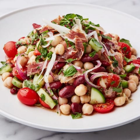 Dense Bean Salad Prosciutto