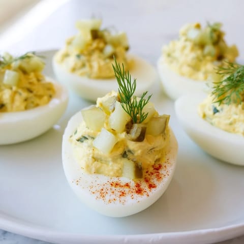 Dill Pickle Deviled Eggs