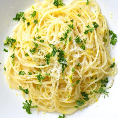Lemon Butter Capellini Pasta