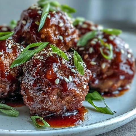 Tender meatballs coated in a glossy, sweet and sour sauce served from a slow cooker, perfect for party appetizers.