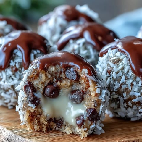 Sweetened condensed milk and vanilla create fudgy Moose Bites with a crunchy coconut finish.