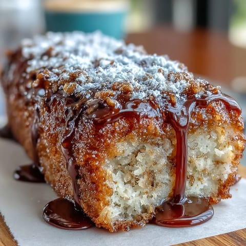 Close-up of maple donut bars with a shiny glaze, topped with a drizzle of extra maple syrup for sweetness.  