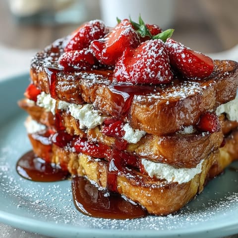 Mothers Day Strawberry French Toast