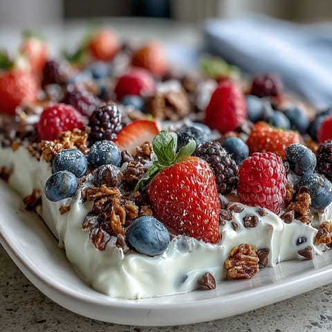 Frozen Yogurt Bark Berries Granola
