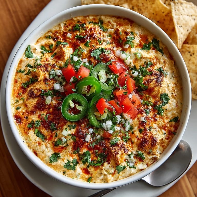 Melted cheese and roasted Hatch green chiles combine in this easy, creamy queso dip, perfect for game day.