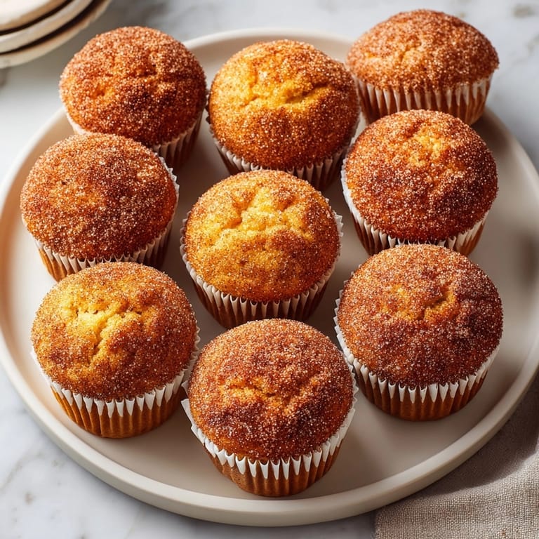 Close-up of homemade Cinnamon Sugar Donut Muffins, showing their soft texture and tempting crumb topping.
