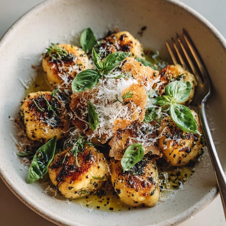 Imagine the tender cauliflower gnocchi, sprinkled with fresh basil, and the crispy Parmesan sail on top.