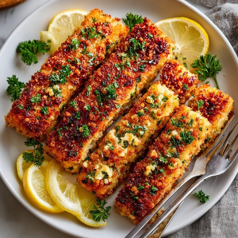 Close-up of flavorful Garlic Butter Baked Salmon Fingers, revealing flaky, tender salmon.
