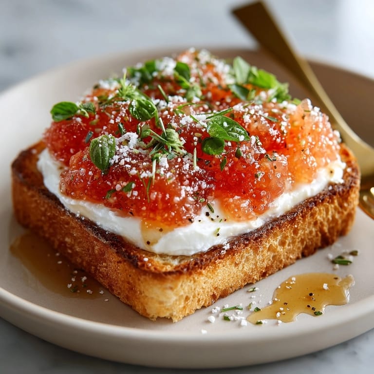 A refreshing bite: Viral Tomato Ice recipe on crisp toast, tomato sweetness in every layer.