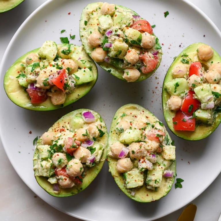 Imagine colorful, quick Avocado Chickpea Breakfast Boats: a wholesome, zesty morning starter.