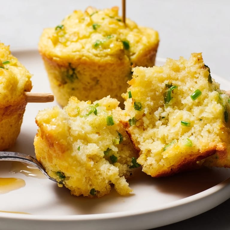 Cheddar Jalapeño Pancake Muffin Pops served warm, ideal for dipping in syrup.