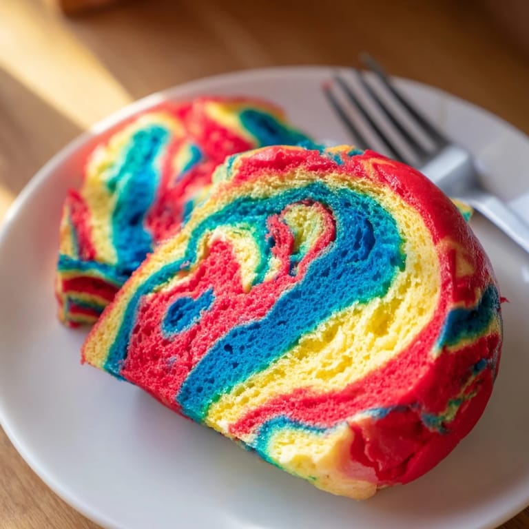 Colorful Cloud Bread Rainbow adds playful hues to your breakfast table experience.  