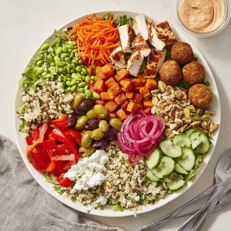 Vibrant build-your-own boards showcase a variety of fresh toppings and grains.