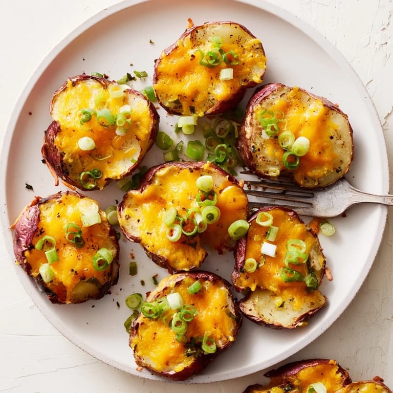 Golden-brown Smashed Green Onion Potato Bombs, perfect for sharing as a tasty appetizer.  