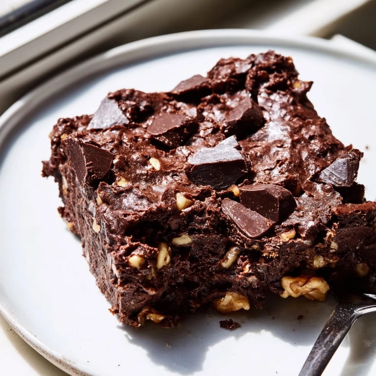 Decadent zero-waste brownies, showcasing rich chocolate flavor and warm, gooey texture.
