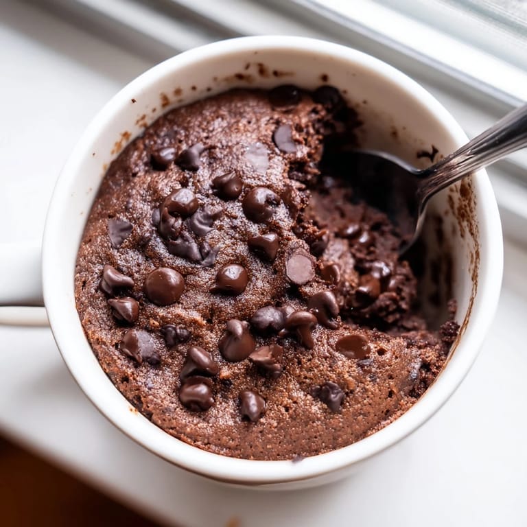 Steaming hot microwaved mug cake presented in a mug, ideal quick dessert for those sweet cravings.