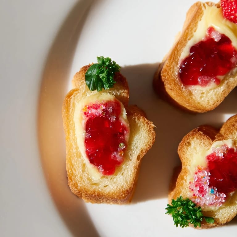Adorable elf shoe shaped toast bites with savory toppings ready for a festive holiday appetizer board.