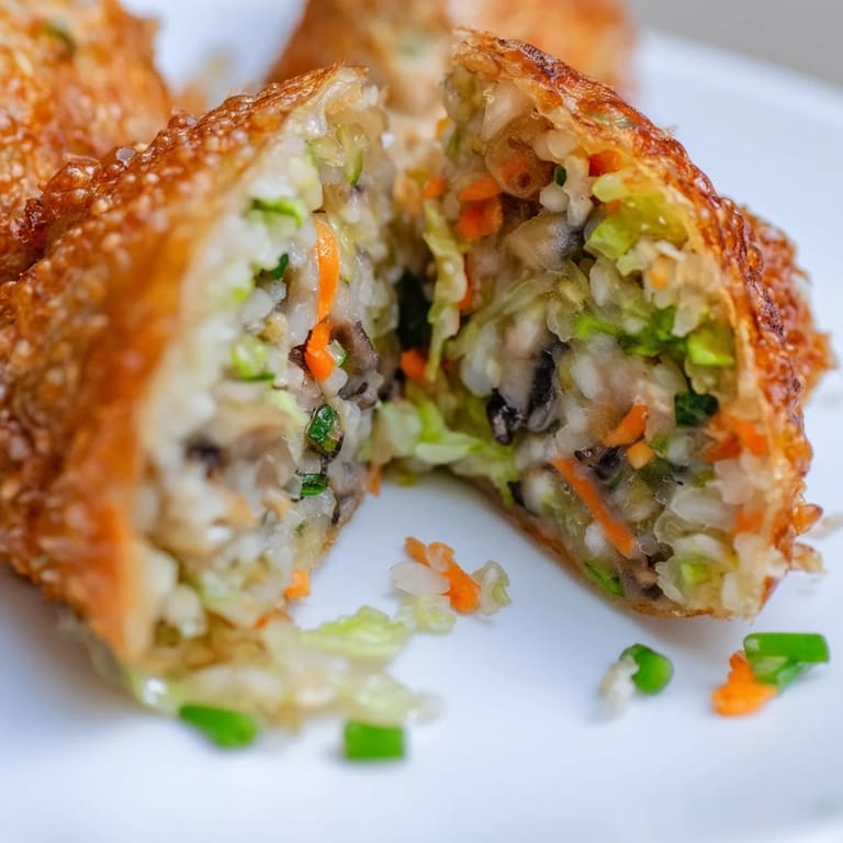 Close-up of freshly fried Crispy Rice Paper Dumplings with a beautifully crunchy exterior.