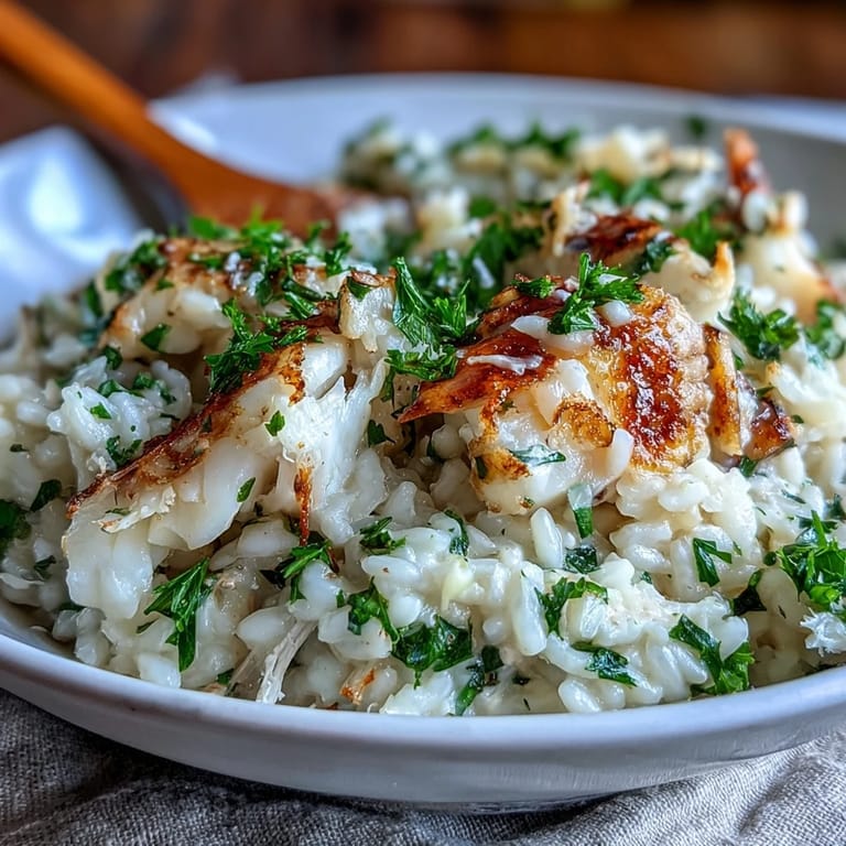A rich plate of Smoked Haddock Risotto flaked with tender fish and mixed with sautéed leeks.