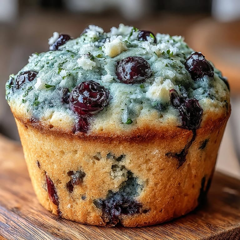 Tangy lemon zest and plump blueberries infuse these Vegan Blueberry Lemon Protein Muffins with bright, refreshing flavor.