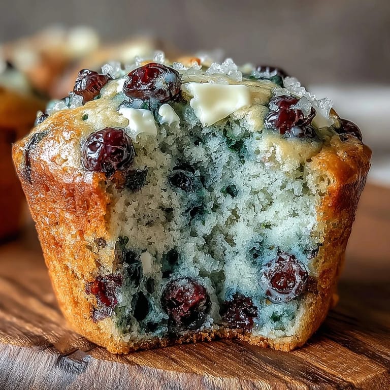 Warm Vegan Blueberry Lemon Protein Muffins sit on a cooling rack, perfect for a healthy high-protein breakfast.