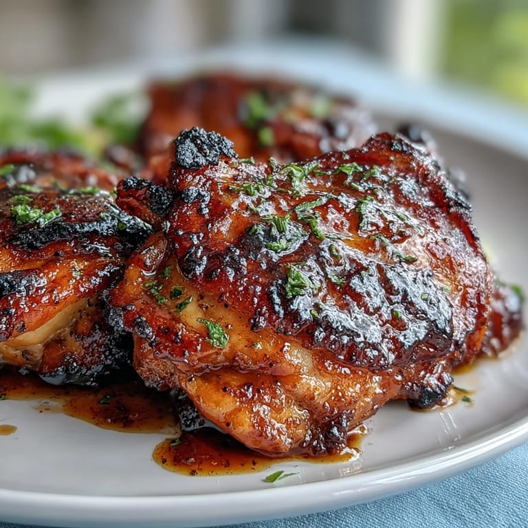 Crispy-skinned chicken thighs with honey mustard glaze, surrounded by tender carrots and potatoes for a colorful, one-pan meal.