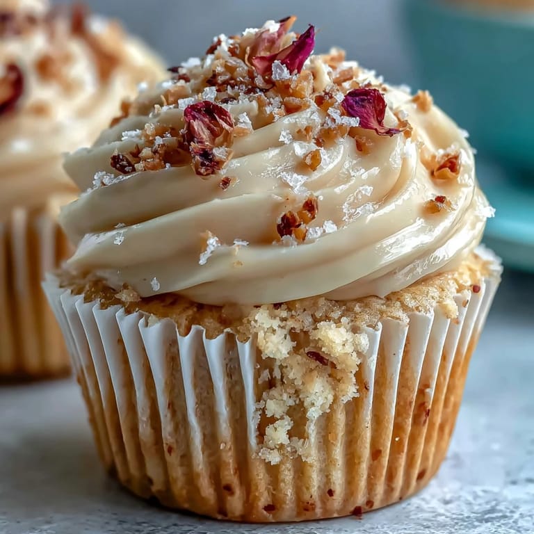 Sweet vanilla cupcakes topped with delicate pastel buttercream blossoms, a charming dessert for festive gatherings.
